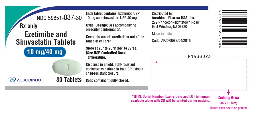 PACKAGE LABEL-PRINCIPAL DISPLAY PANEL - 10 mg/40 mg (30 Tablets Bottle)