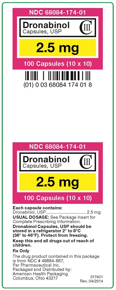 Dronabinol Capsules, USP 2.5 mg label