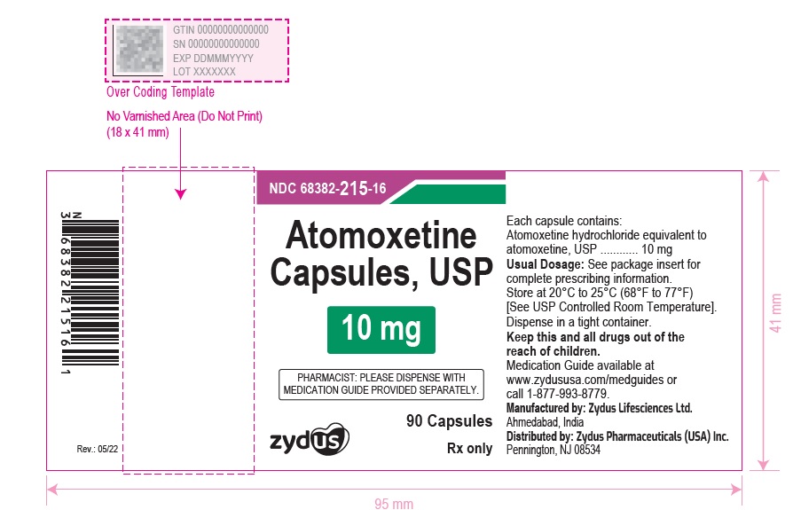 atomoxetine caps usp 10 mg