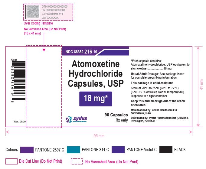 Atomoxetine 18 mg