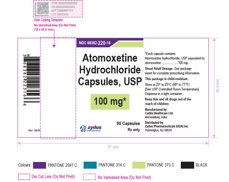 Atomoxetine caps 100 mg