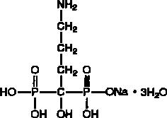 image of alendronate sodium structural formula