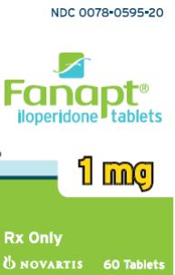 PRINCIPAL DISPLAY PANEL
Package Label – 1 mg
Rx Only		NDC 0078-0595-20
Fanapt® 
iloperidone tablets
1 mg
60 Tablets
