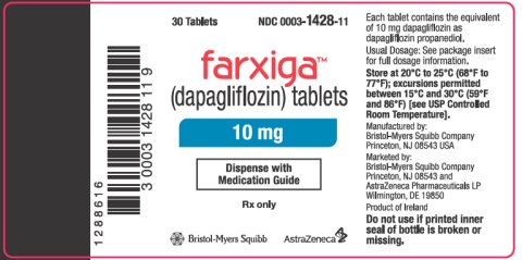 FARXIGA 10 mg 30s Bottle Label
