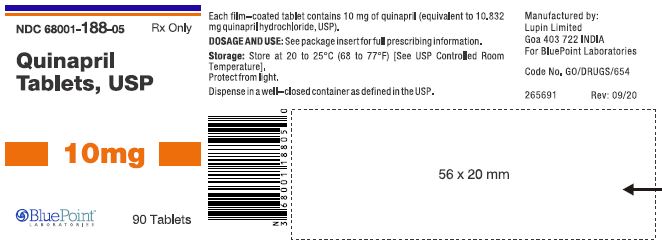 Quinapril Tablets, USP 10 mg 90 Tablets rev 09 20