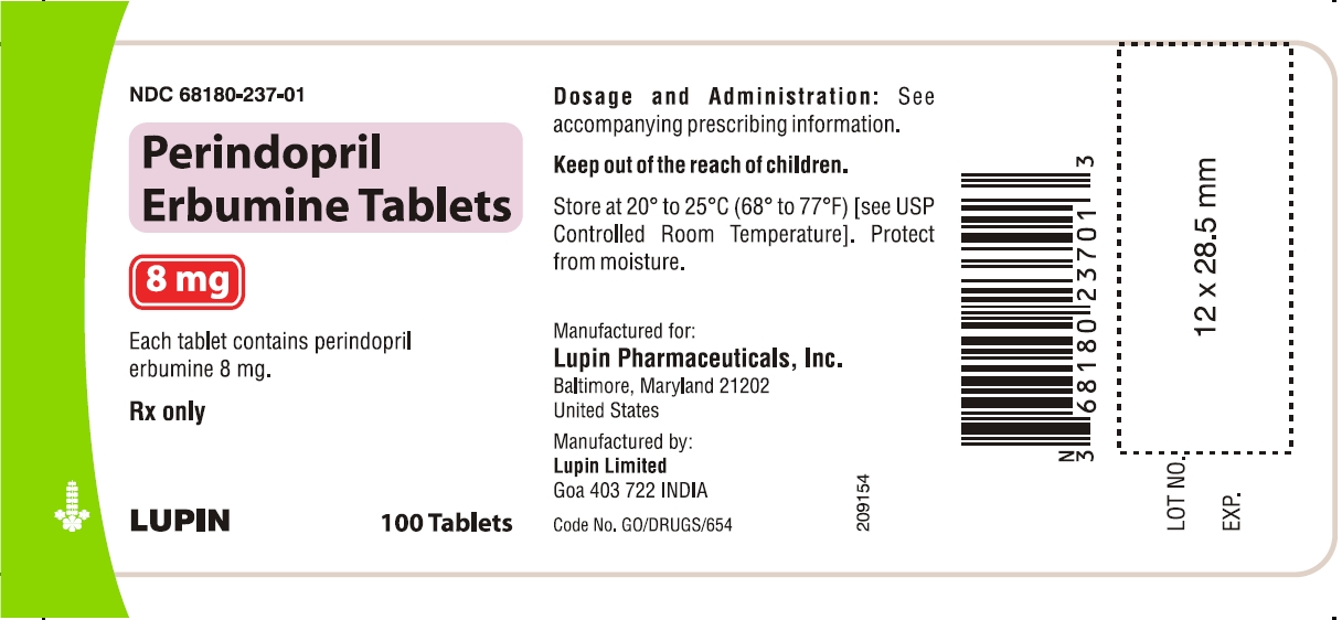 Perindopril Erbumine Tablets, 8 mg.