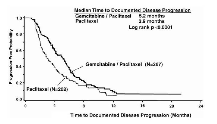 Figure 2: Kaplan-Meier Curves for Time to Documented Disease Progression in Study 2