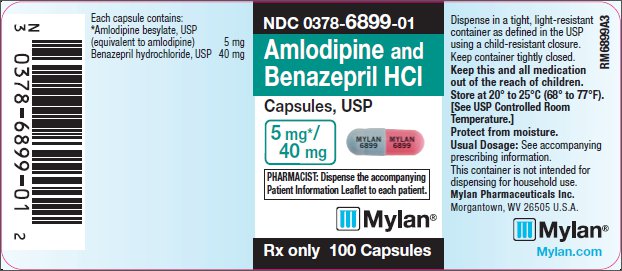 Amlodipine and Benazepril HCl Capsules, USP 5 mg/40 mg Bottle Label