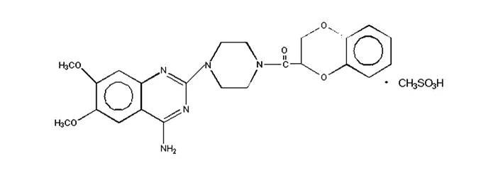 Chemical Structure - Doxazosin Mesylate