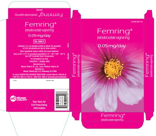 NDC 0430-6201-40
Femring
0.05 mg/day
Rx only
