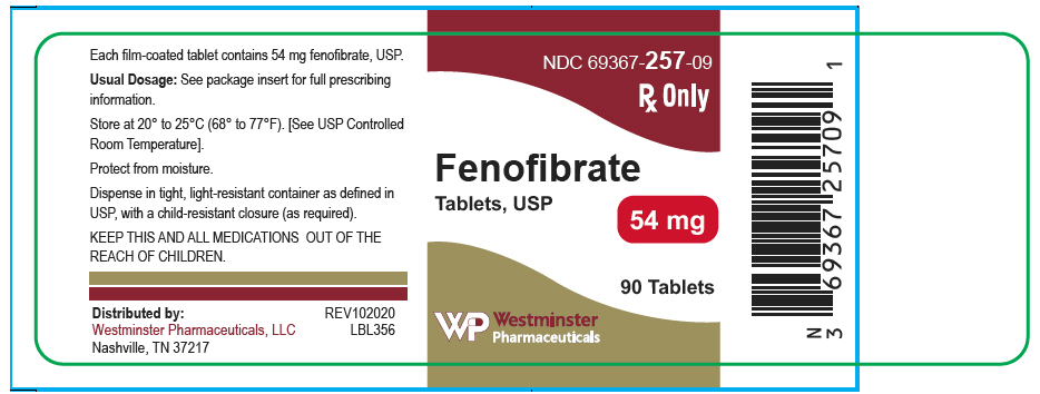 PRINCIPAL DISPLAY PANEL - 54 mg Tablet Bottle Label