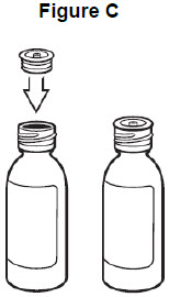 image of how to insert the adaptor into the bottle