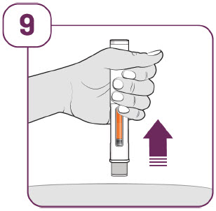 image of proper pull away of YUSIMRY pen post injection - AI instructions for use