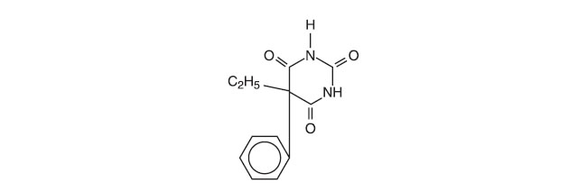 This is the structural formula for Phenobarbital Elixir, USP.