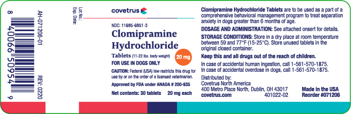 clomipramine hydrochloride 20 mg (11-22 lbs. body weight)
