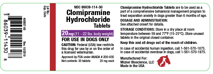 clomipramine hydrochloride 20 mg (11-22 lbs. body weight)