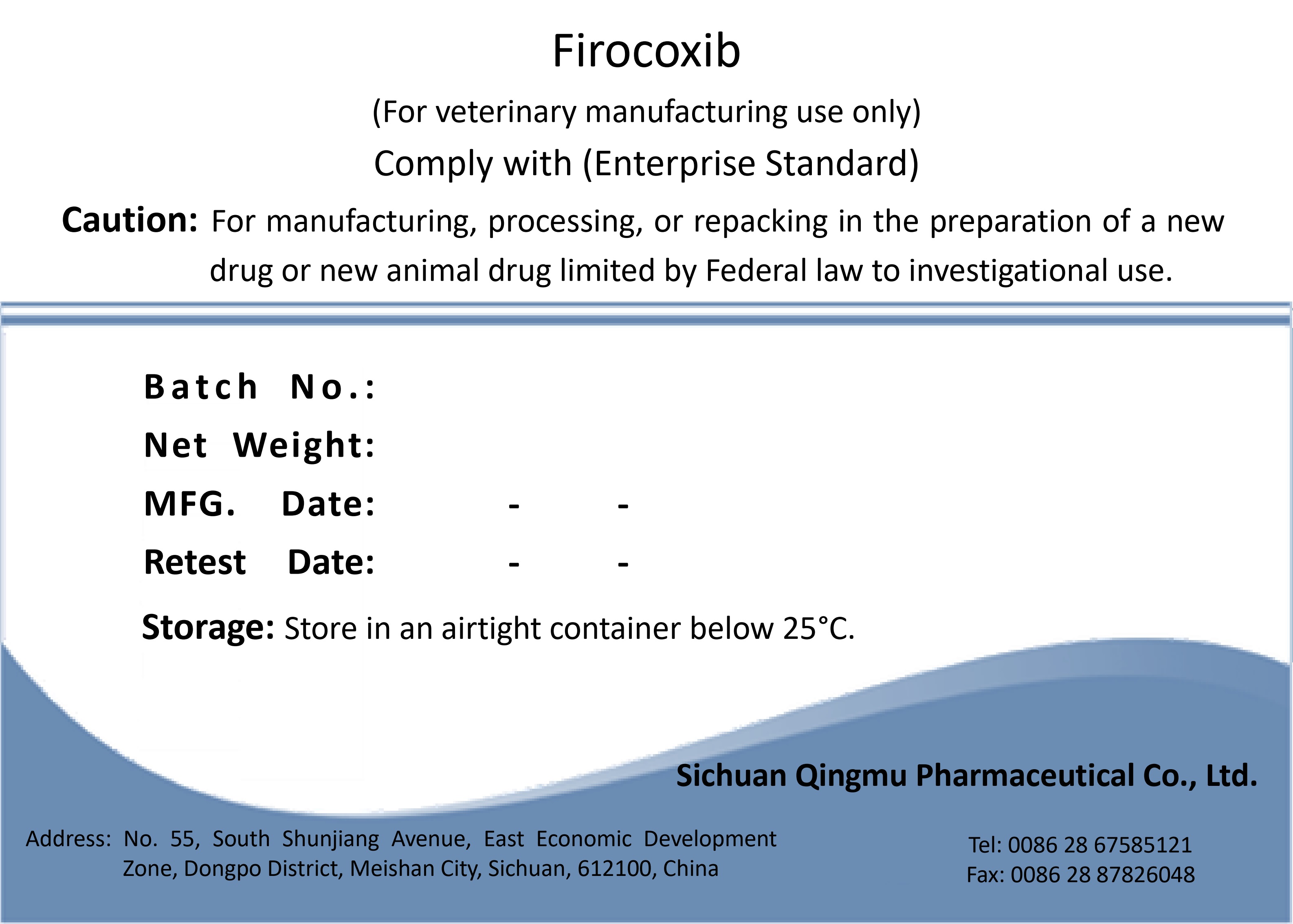 label of firocoxib