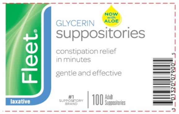 Fleet® 
Glycerin 
Laxative suppositories

100 adult suppositories
