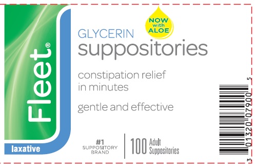 Fleet Glycerin Suppositories 100 ct jar