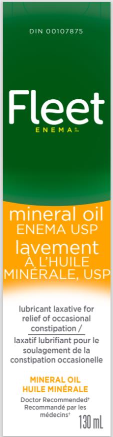 PRINCIPAL DISPLAY PANEL
Fleet®
Mineral Oil 
Enema
130 mL
