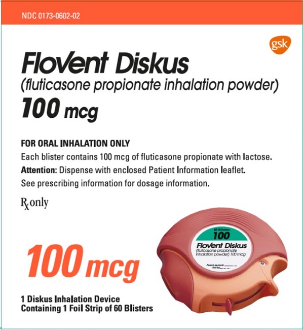 Flovent Diskus 100 mcg 60 dose carton