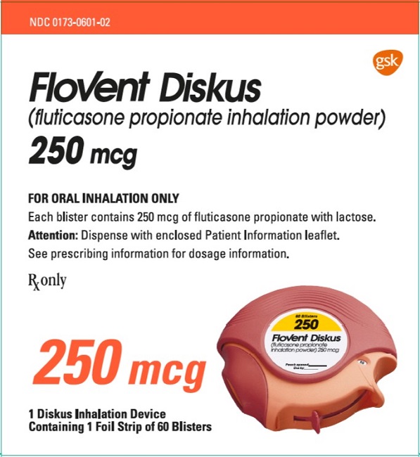 Flovent Diskus 250 mcg 60 dose carton