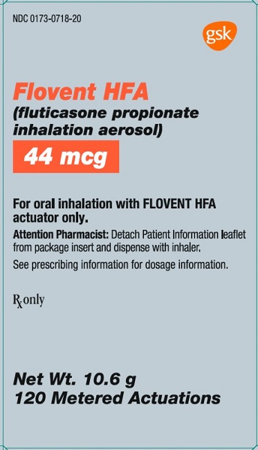 Flovent HFA 44 mcg 120 dose carton