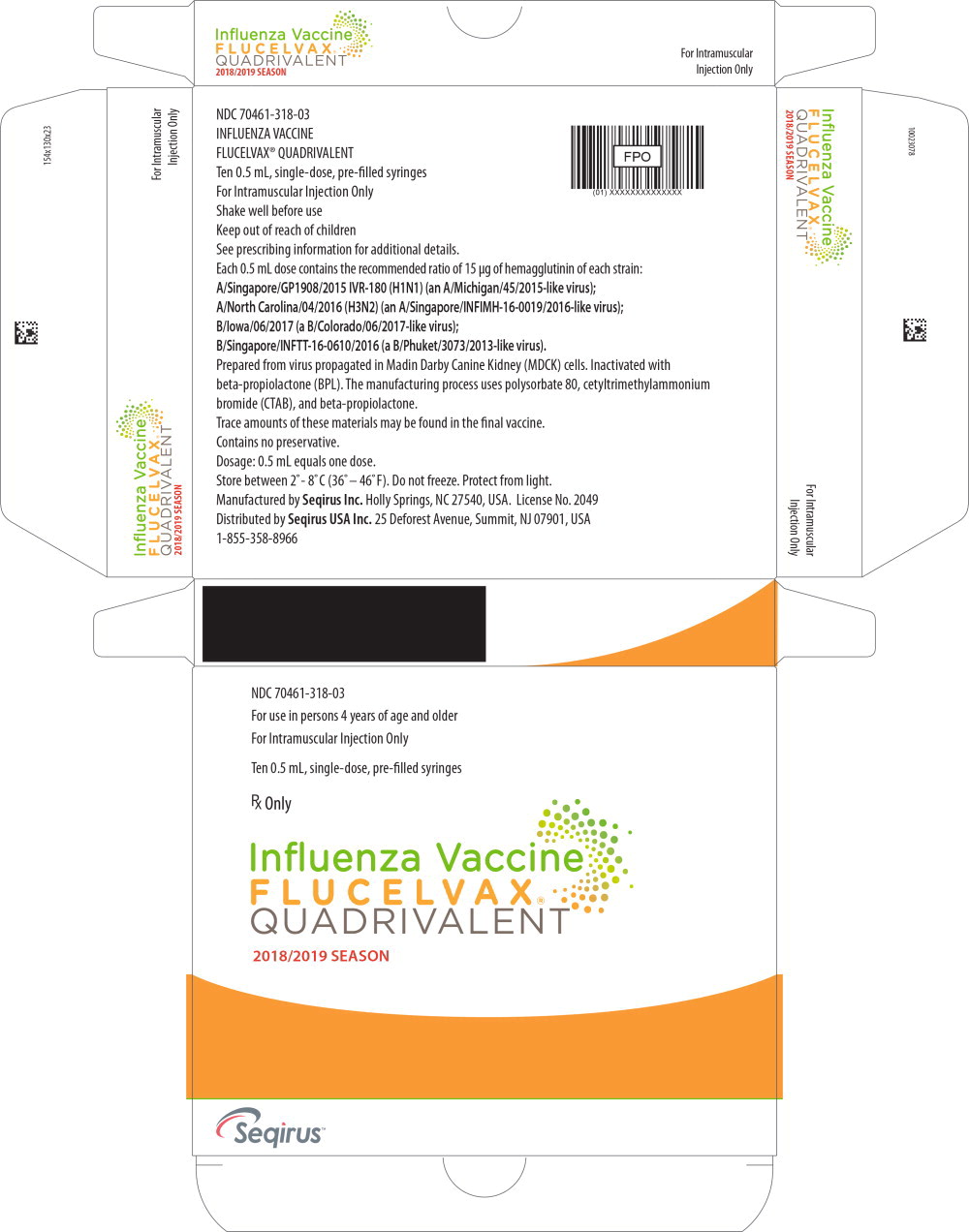 Principal Display Panel - Influenza Vaccine FLUCELVAX
