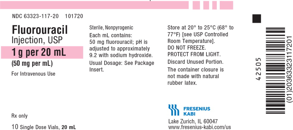 PACKAGE LABEL - PRINCIPAL DISPLAY - Fluorouracil 20 mL Single Dose Vial Tray Label
