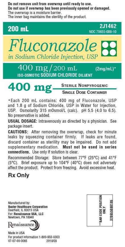 PRINCIPAL DISPLAY PANEL
NDC 70655-088-10
200 mL
Fluconazole 
in Sodium Chloride Injection, USP
400 mg/ 200 mL (2 mg/mL)*
ISO-OSMOTIC SODIUM CHLORIDE DILUENT
400 mg
Rx Only
