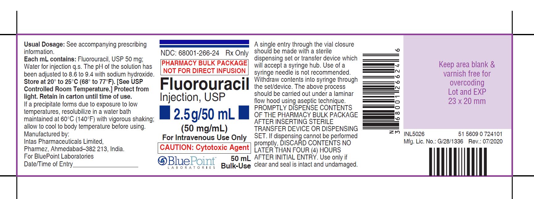 Fluorouracil Label 2.5g/50mL