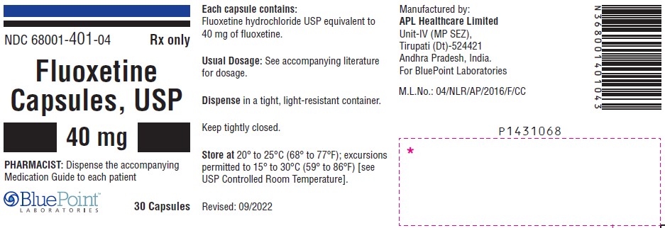 Fluoxetine Capsules USP 40 mg