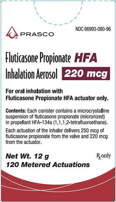 Fluticasone Propionate HFA 220 mcg dose carton
