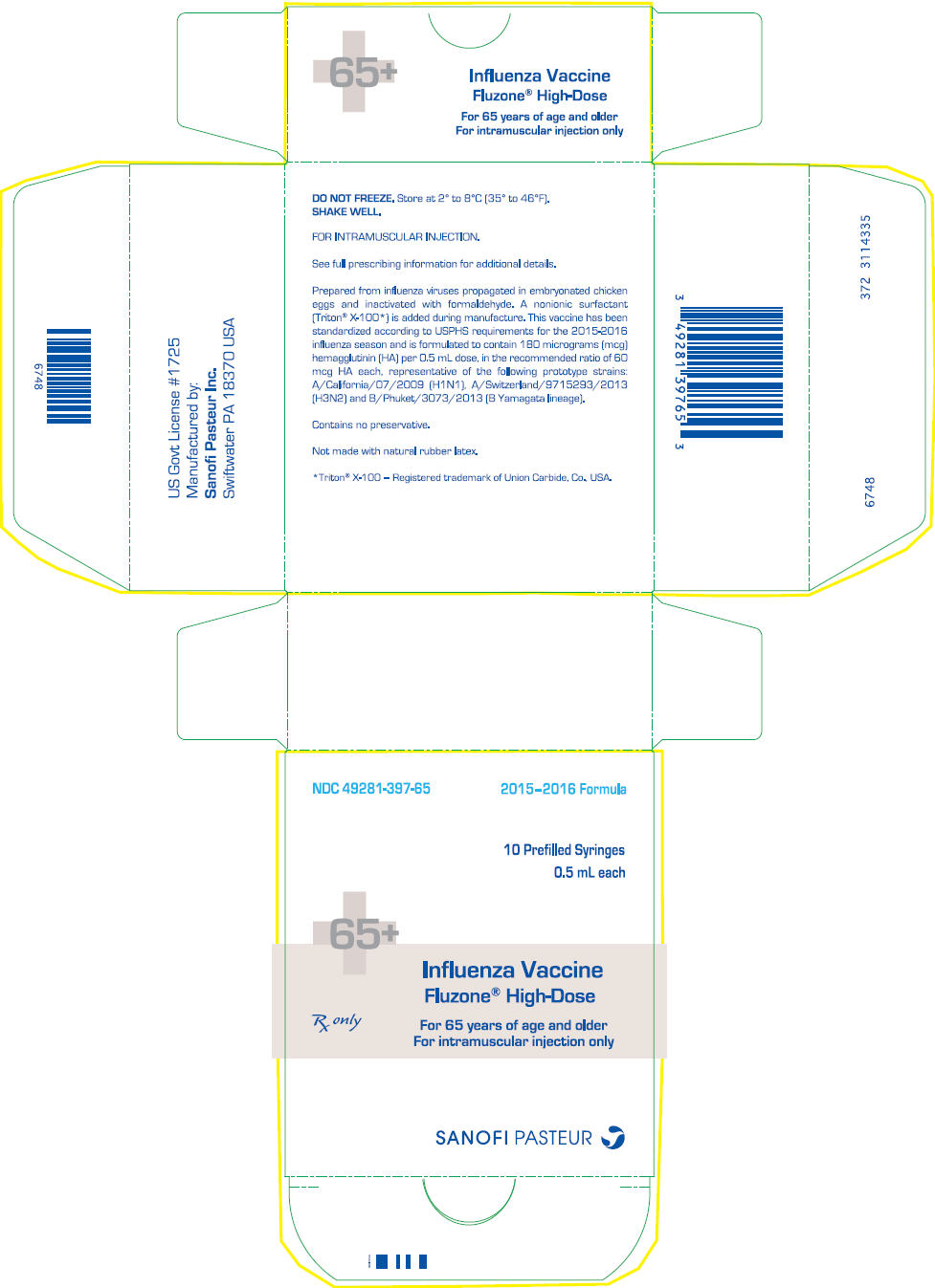 PRINCIPAL DISPLAY PANEL - 0.5 mL 10 Syringe Carton