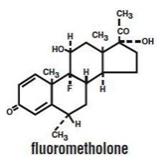 The Structural Formula for Fluorometholone: 9-Fluoro-11β,17-dihydroxy-6α-methylpregna-1,4-diene-3,20-dione


