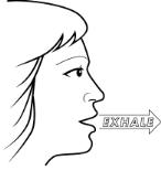 Breathe out (exhale) fully. Do not exhale into the AEROLIZER mouthpiece. (Figure 8)