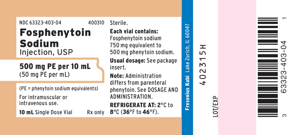 PACKAGE LABEL – PRINCIPAL DISPLAY – Fosphenytoin 10 mL Single Dose Vial Label
