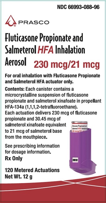 Fluticasone Propionate and Salmeterol HFA 230 mcg-21 mcg 120 dose carton