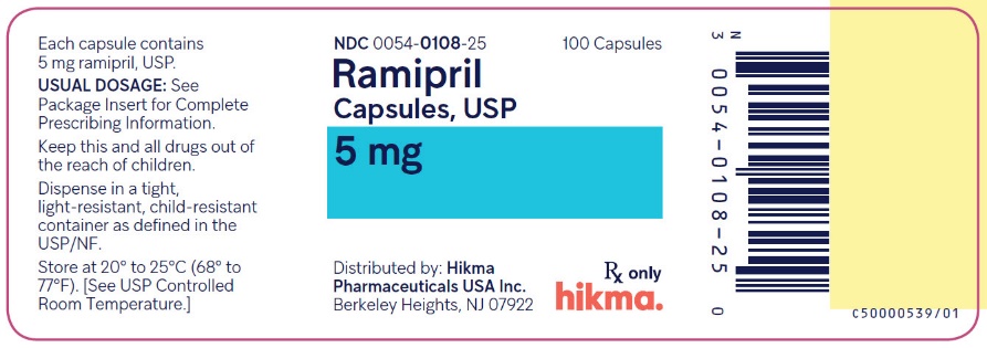 ramipril bottle label 5 mg 100s