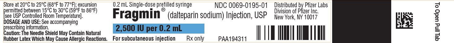 PRINCIPAL DISPLAY PANEL - 0.2 mL Syringe Blister Pack Label - 0195