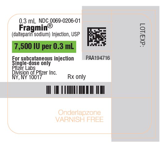 PRINCIPAL DISPLAY PANEL - 0.3 mL Syringe Label - 0206