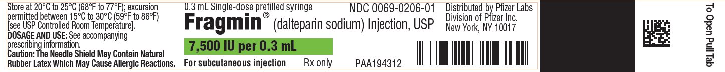 PRINCIPAL DISPLAY PANEL - 0.3 mL Syringe Blister Pack Label - 0206