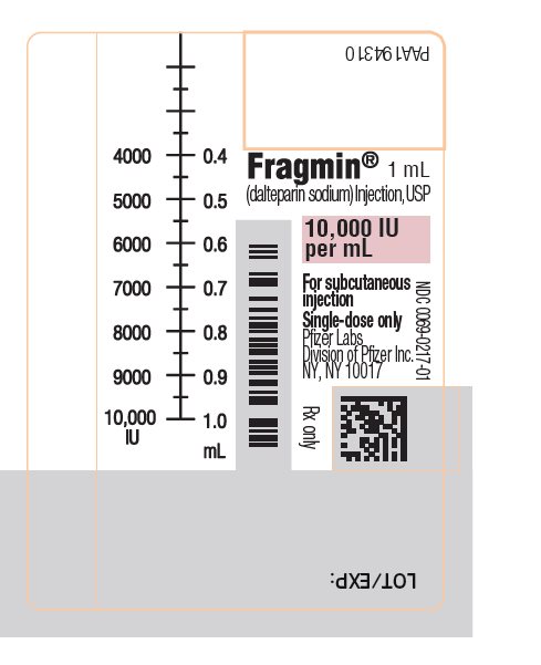 PRINCIPAL DISPLAY PANEL - 1 mL Syringe Label - 0217