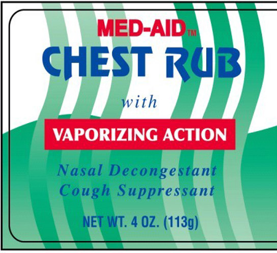 Med Aid Chest Rub | Menthol,camphor, Eucalyptus Oil Ointment Breastfeeding