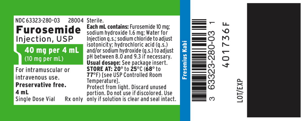 PACKAGE LABEL – PRINCIPAL DISPLAY – Furosemide 4 mL Single Dose Vial Label
