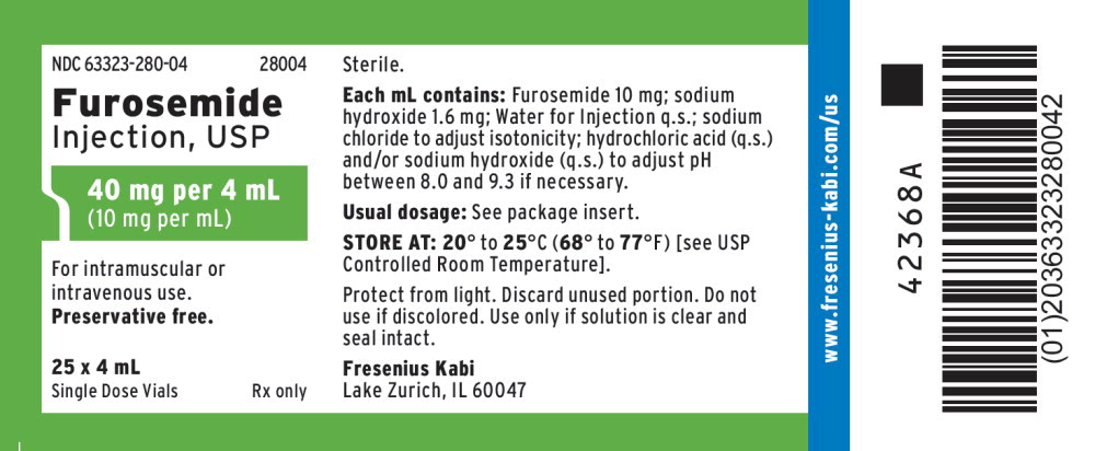 PACKAGE LABEL – PRINCIPAL DISPLAY – Furosemide 4 mL Single Dose Tray Label
