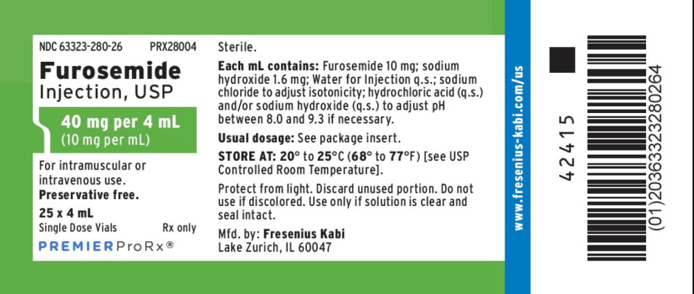 PACKAGE LABEL – PRINCIPAL DISPLAY – Furosemide 4 mL Single Dose Tray Label

