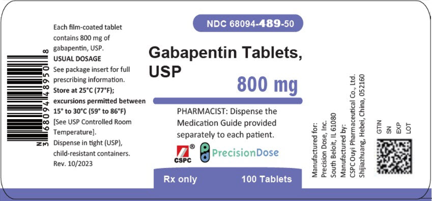 PRINCIPAL DISPLAY PANEL - 800 mg Tablet Bottle Label