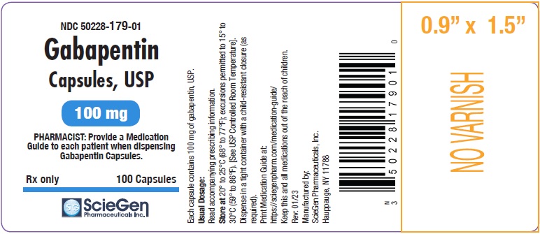 Gabapentin Capsules, USP 100 mg-100 capsules label