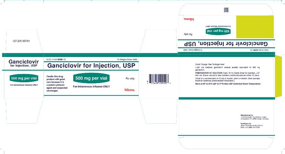 Ganciclovir for Injection, USP 500 mg per vial Carton Labeling